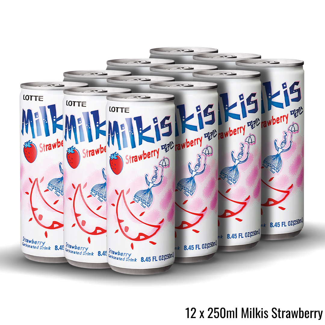 12 Pack of Milkis Strawberry Flavour